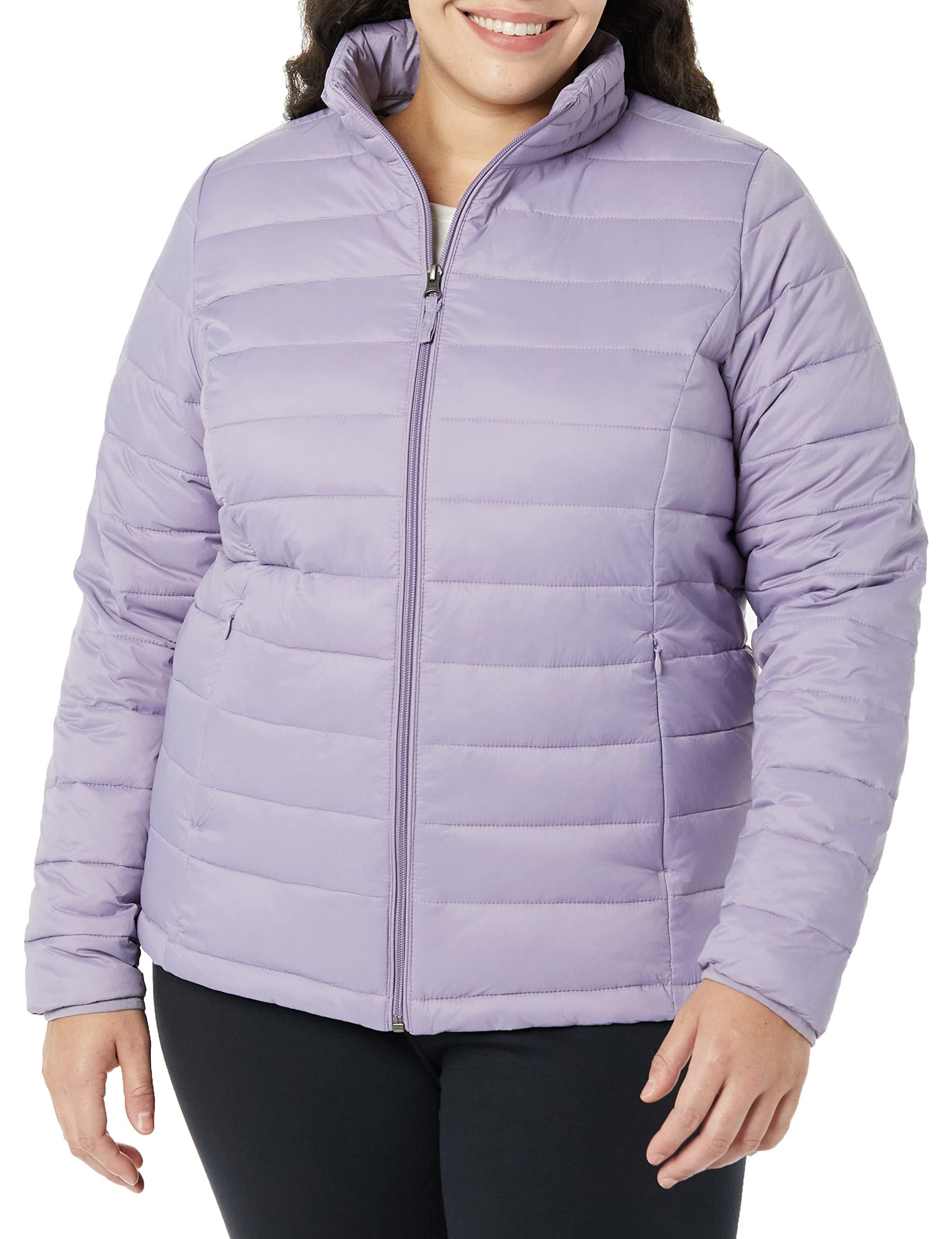 Amazon Essentials Women's Lightweight Long-Sleeve Water-Resistant Packable Puffer Jacket (Available in Plus Size)