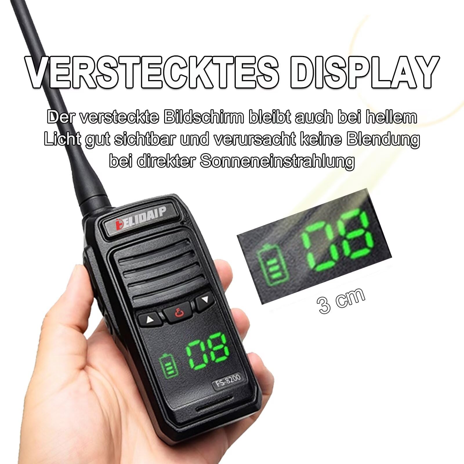 FS-8200 VHF Funkgerät IP68 Wasserdicht Walkie Talkie Schwimmende | 2500mAh Wiederaufladbar USB-C, 128 Kanäle, 5W Handfunkgerät für Bootfahren Angeln Kajakfahren Outdoor(Schwarz, 1 Stück)