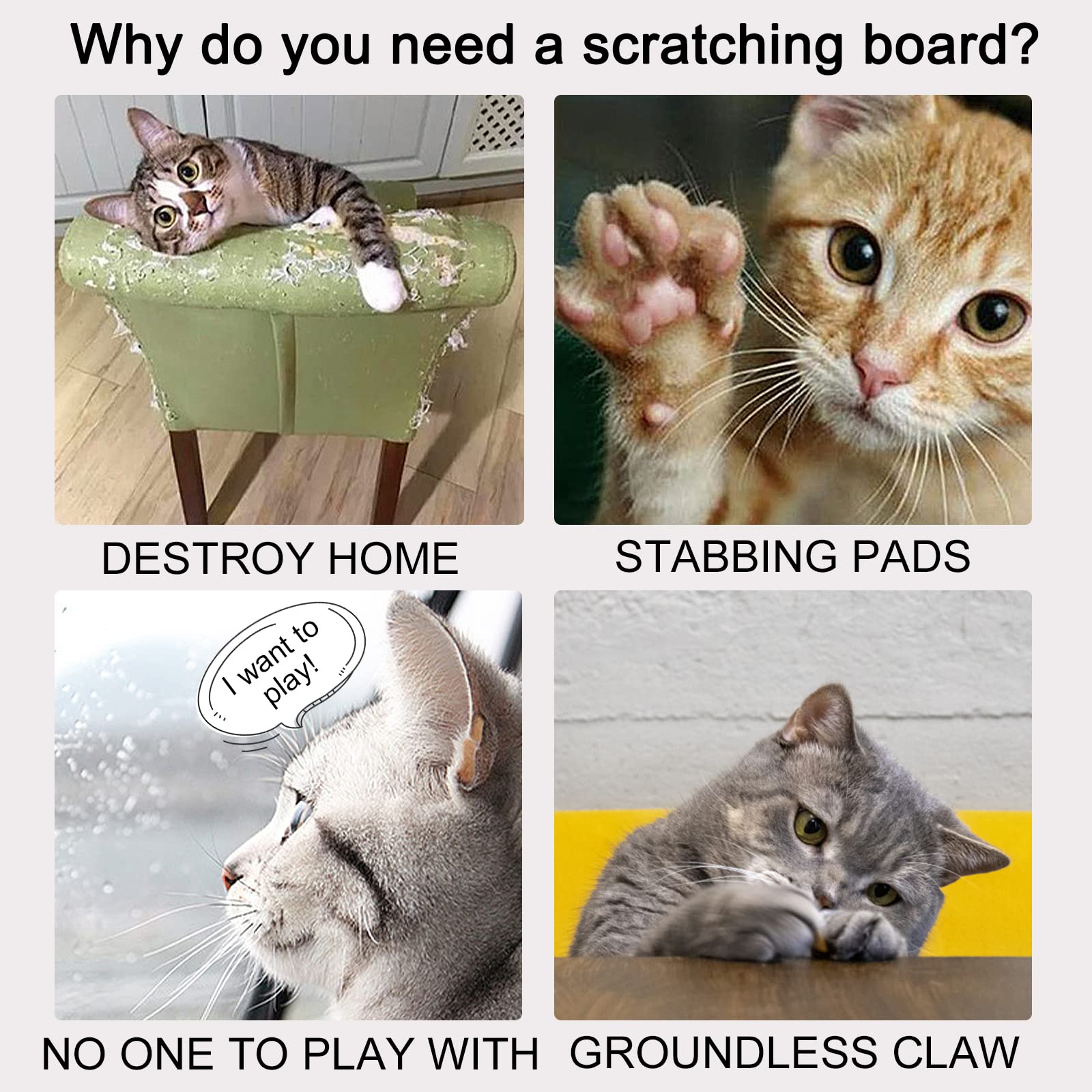 kratzbretter Katze, Magic Organ cat Scratcher Board, kratzpappe für Katzen mit Glöckchen, Recyceltes Wellpappenpapier, Kätzchen Kratzbaum, Interaktives Faltbares Kratzspielzeug