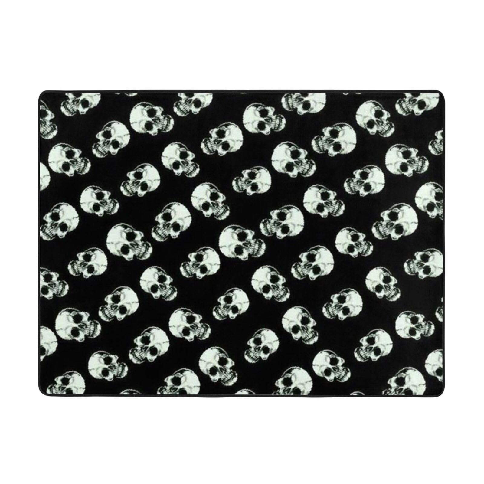 Grand tapis noir absorbant 160x120 cm pour décoration de chambre et séjour