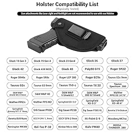 Gun Holsters for Men/Women, 380 Holster for Pistol Holster, Universal Airsoft Right/Left, IWB/OWB 9mm Holsters for Concealed Carry, Fits Glock, M&P Shield & Similar Handgun