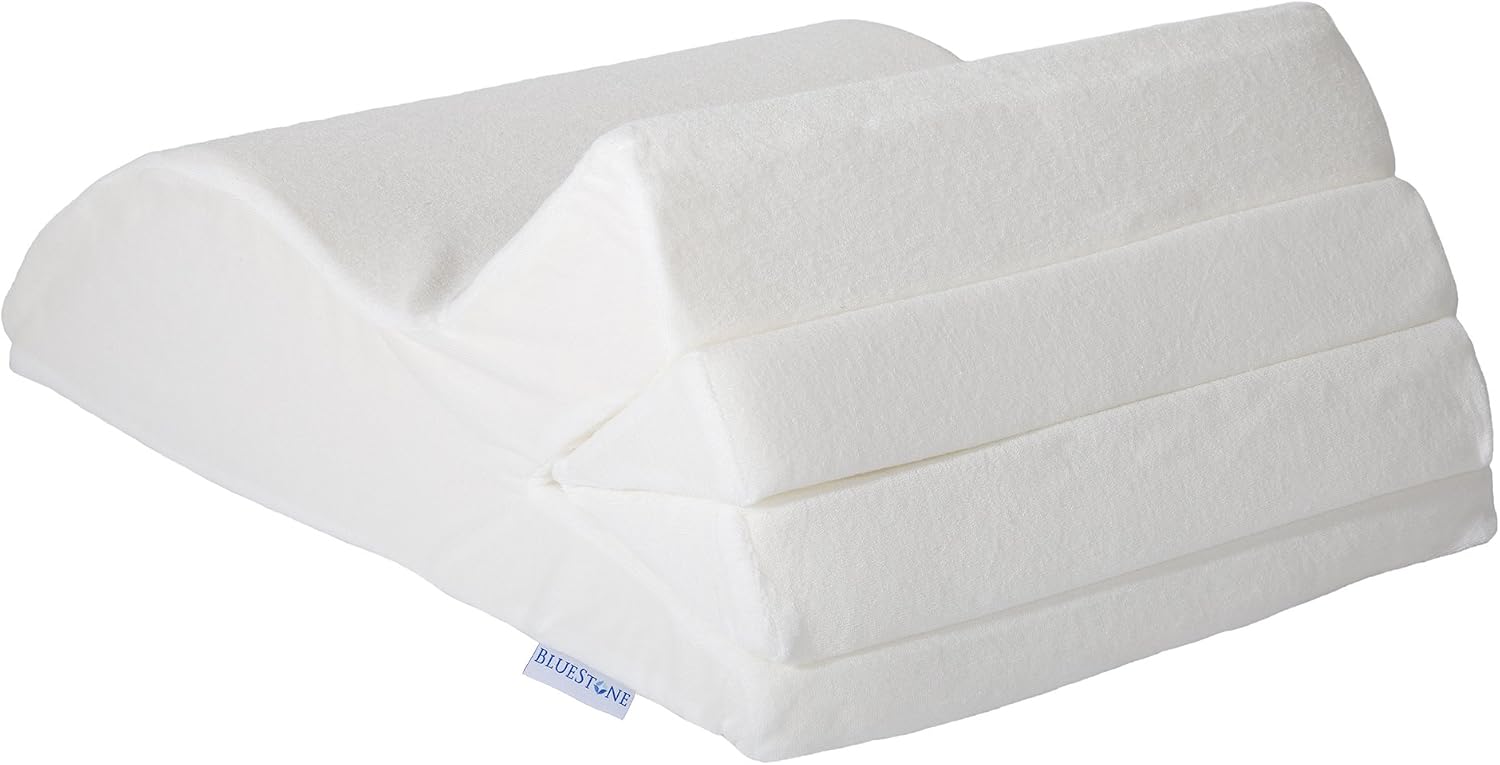 Bluestone Adjustable Leg Wedge Support Cushion with White Cover