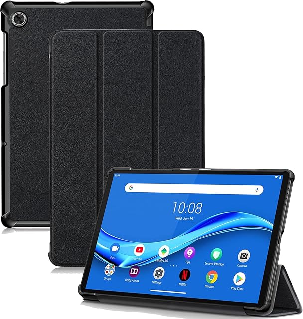 Lenovo M10 FHD Plus 2nd Gen [TB-X606F/TB-X606X] 10.3" Case [Not Lenovo Tab M10 Plus 3rd Gen 10.6 Inch],[Auto Wake /Sleep] Ultra Slim Lightweight Smart Cover -Black