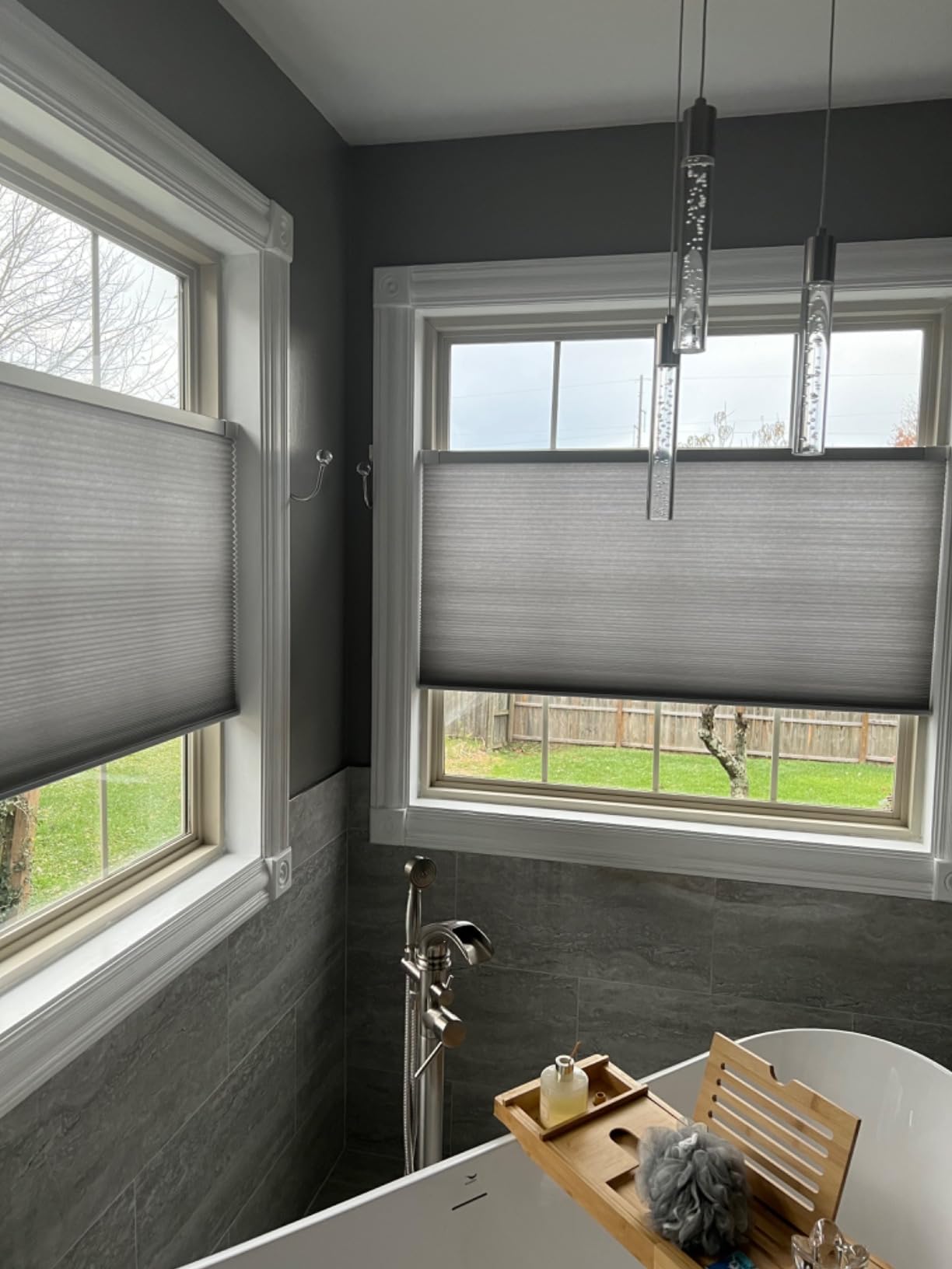 No Drill Cordless Dual Heads Cellular Shades No Tools Honeycomb Blinds