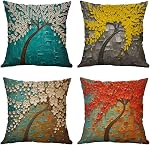 Couvertures d'oreillers décoratifs 4 18" x 18" Ocean Beach Themed Decor Jet Oreiller Couvre Cas Marine Coussin extérieur Couvre Décor
