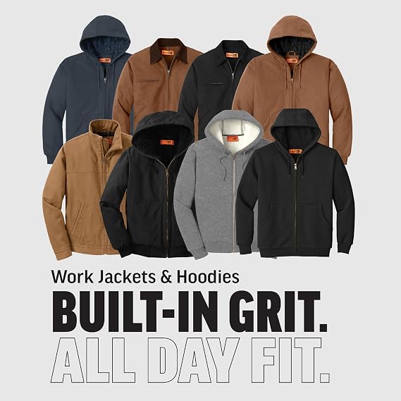 CornerStone Unisex Duck Cloth Work Jacket | Zip Up Outerwear for Men & Women, Durable Construction, Multiple Pockets