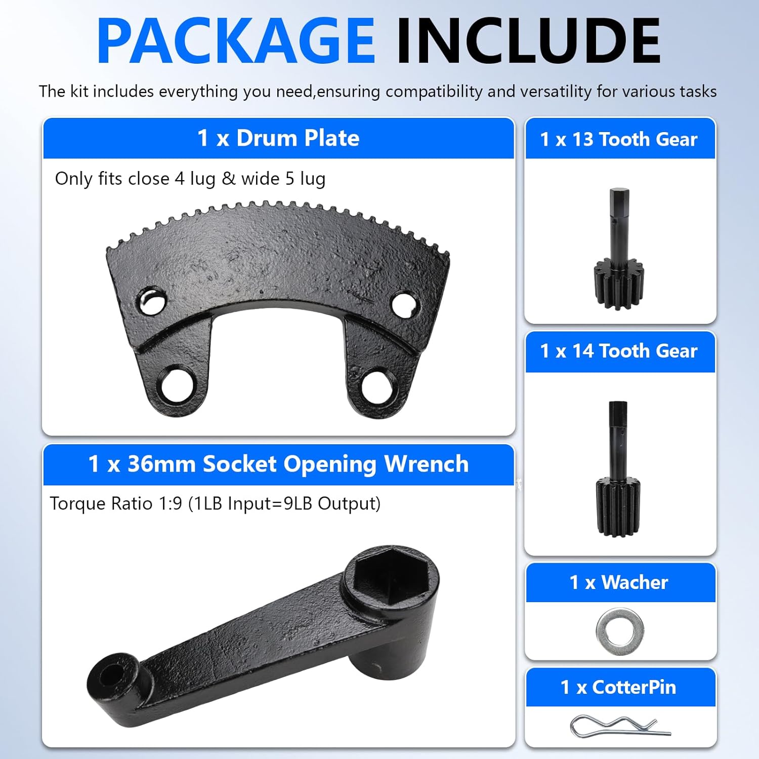000133 Torque Multiplier Tool Compatible with Classic VW Bug/Volkswagen Beetle, for 36mm Axle Nut & Flywheel Gland Nut Removal and Installation Tool