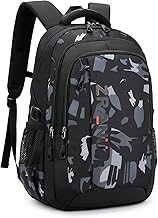 Amythe Mochila Escolar para Adolescentes 10-18 Años, 29 Litros, Negra, para Portátil 16 Pulgadas, Apta para Carro