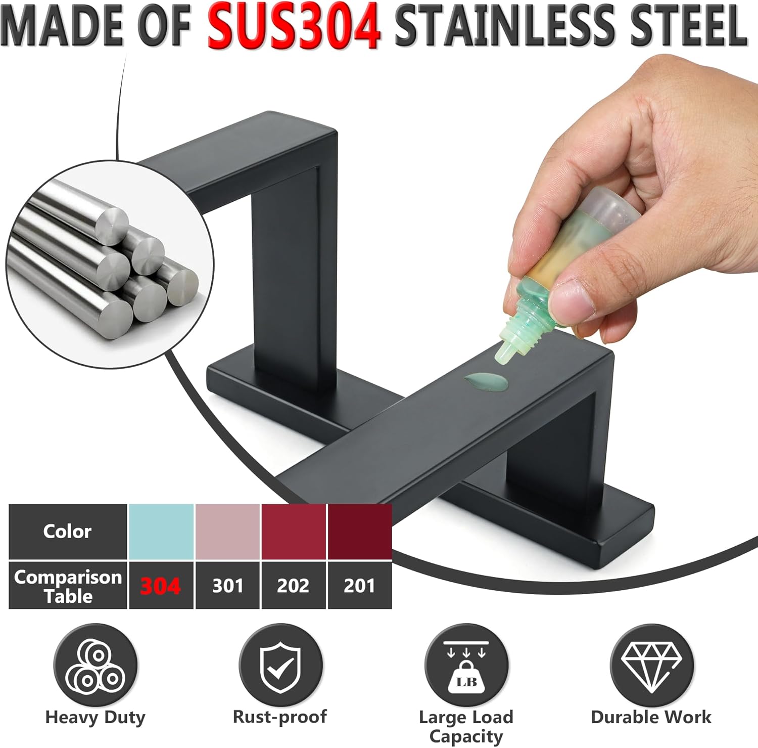 Alise 32 Inch Double Towel Bars for Bathroom Wall Mount,Black Towel Holder Double Towel Racks for Bathroom Lavatory,SUS304 Stainless Steel Square Towel Rail Towel Hanger for Walls