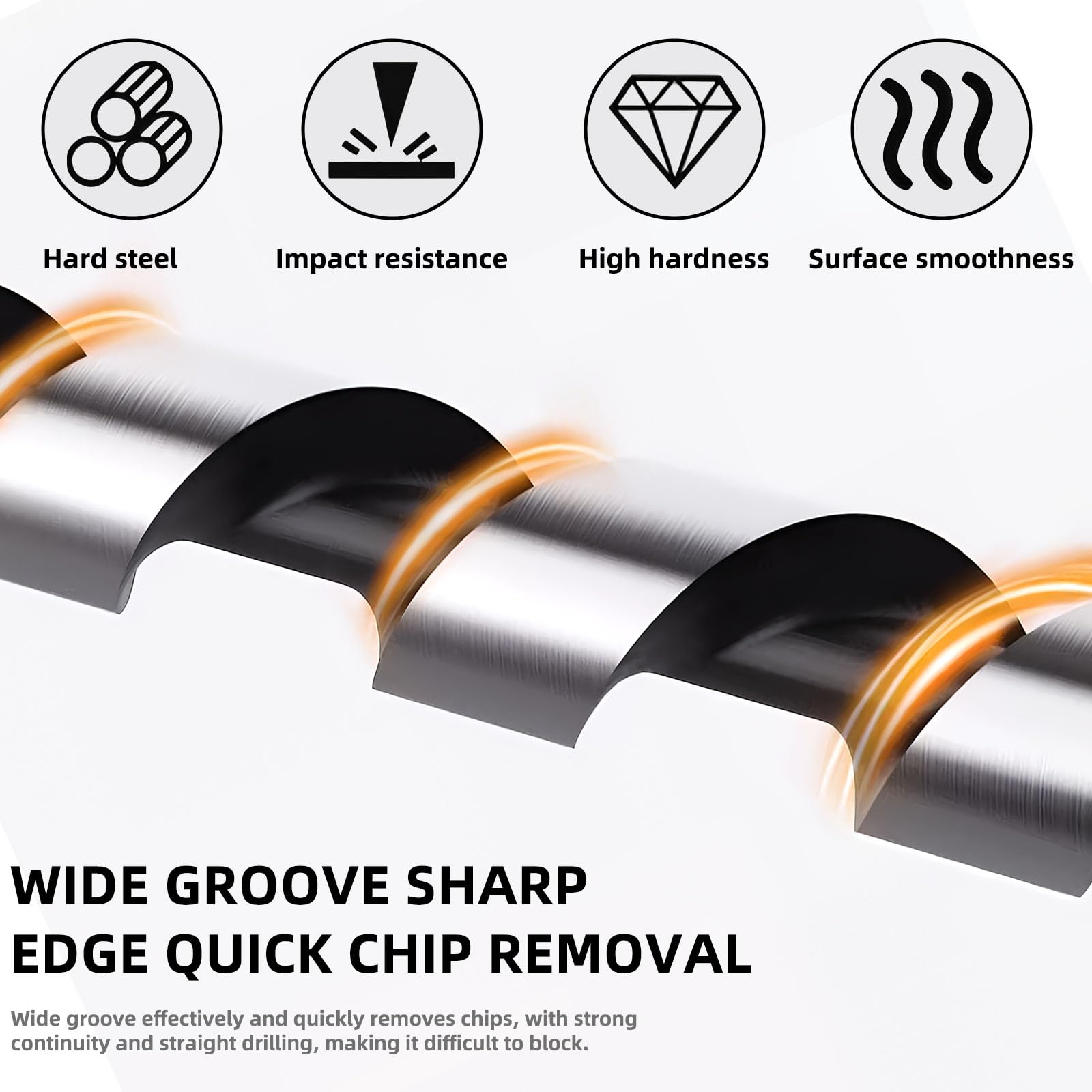 10mm X 235mm Long Wood Drill Bit Hexagonal Auger Hex Shank Straight Drill Bits High Grade Steel Cuts Shallow and Deep Holes in Wood Block Brick Tile and Plastic - Image 4