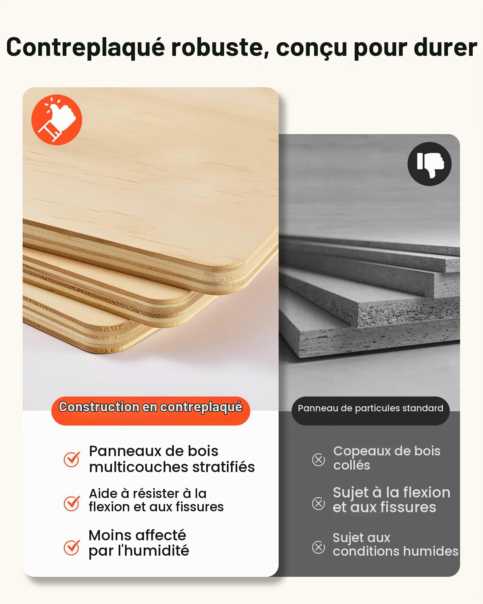 VEVOR Planche de Lit Double Full Size 180 x 130 x 1 cm, Lot de 8 Sommiers Panneaux Pliables avec Connexion, Support de Matelas en Bois pour Lit Superposé, pour Maison, Hôtel, Dortoir et Appartement
