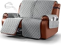 Vista 27 de Ruaozz Funda impermeable para sofá reclinable de 1 pieza, fundas para sofás para sofás reclinables, funda para sofá reclinable, lavable, protector