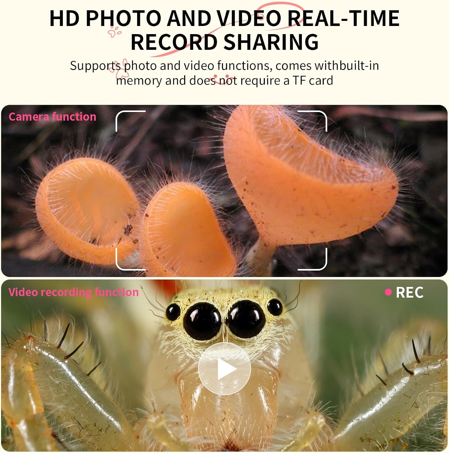 Handheld Microscope for Kids - Educational Science Toys, Christmas & Birthday Gifts for Age 5 6 7 8 9 10 11 12 Girls & Boys (Yellow)