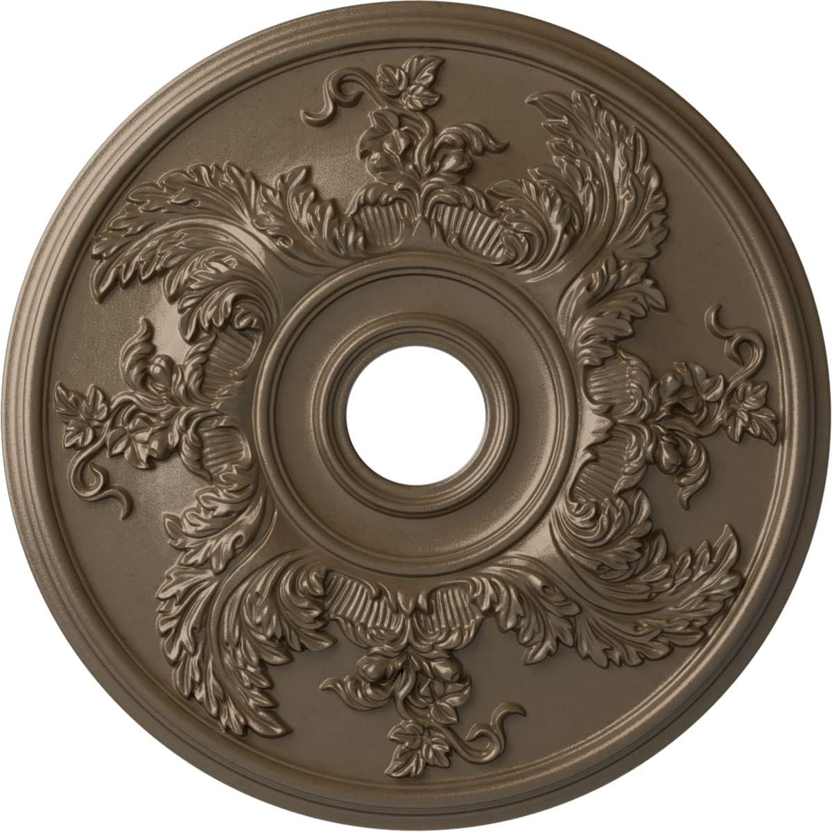 Ekena Millwork CM23ACWSS Acanthus Twist Ceiling Medallion, Warm Silver