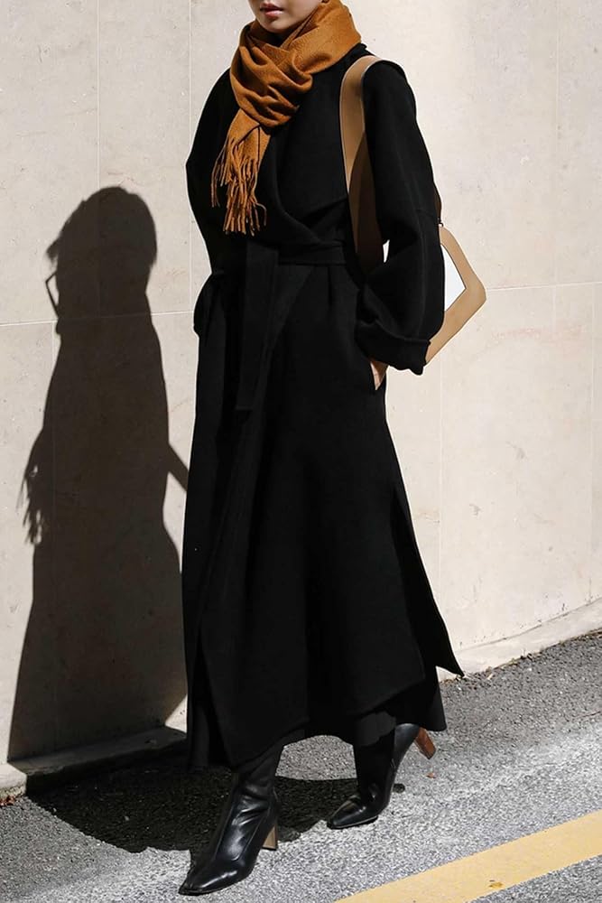 Women's Chic Open Front Shawl Collar Draped Oversized Baggy