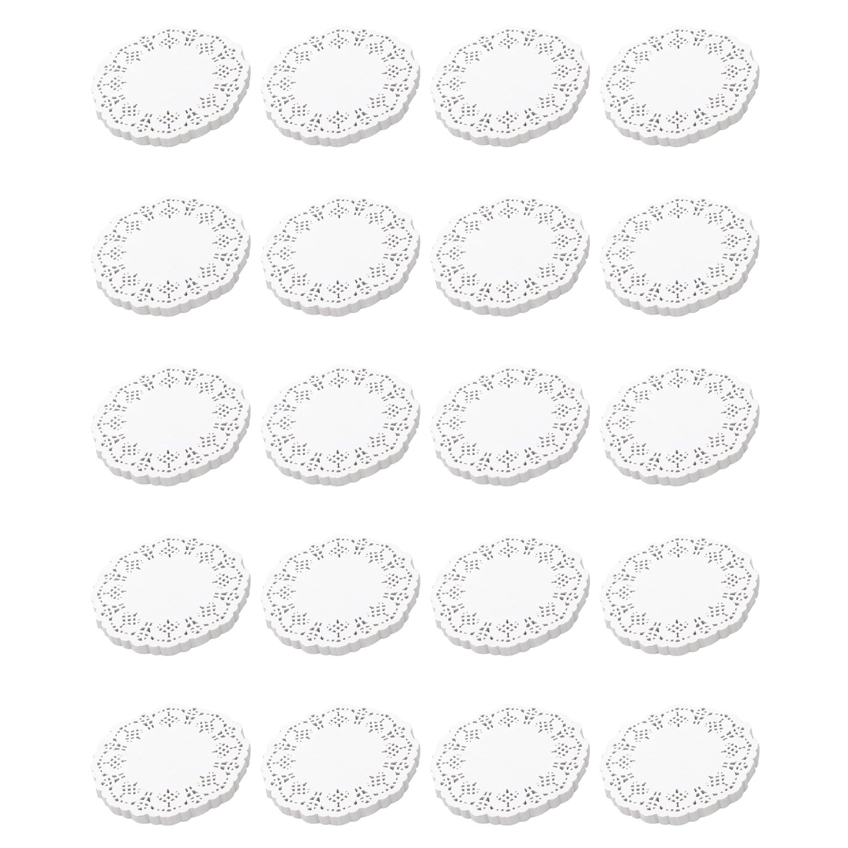 Hndhbfgrt Lace Doilies Paper 2000 Pcs,4.5 Inch Decorative Round Placemats,Liners for Cake,Desserts Baked Treat Tableware Display