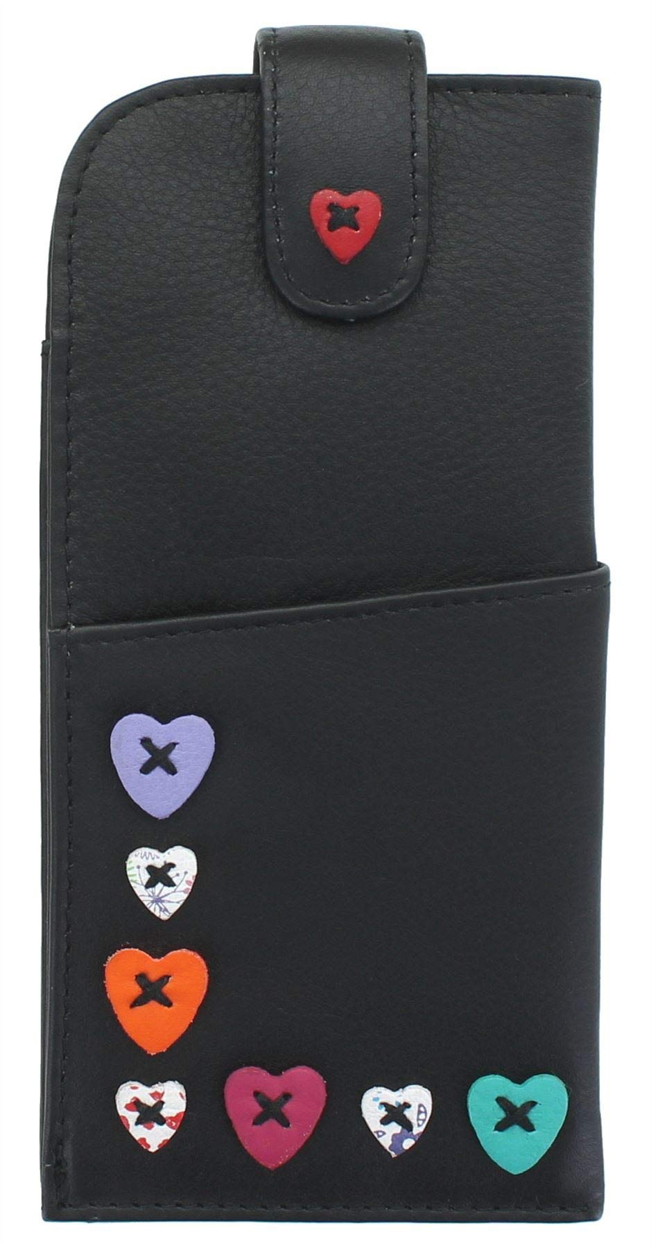 Mala Leather Lucy Collection Leather Glasses Case 5158_30 Black