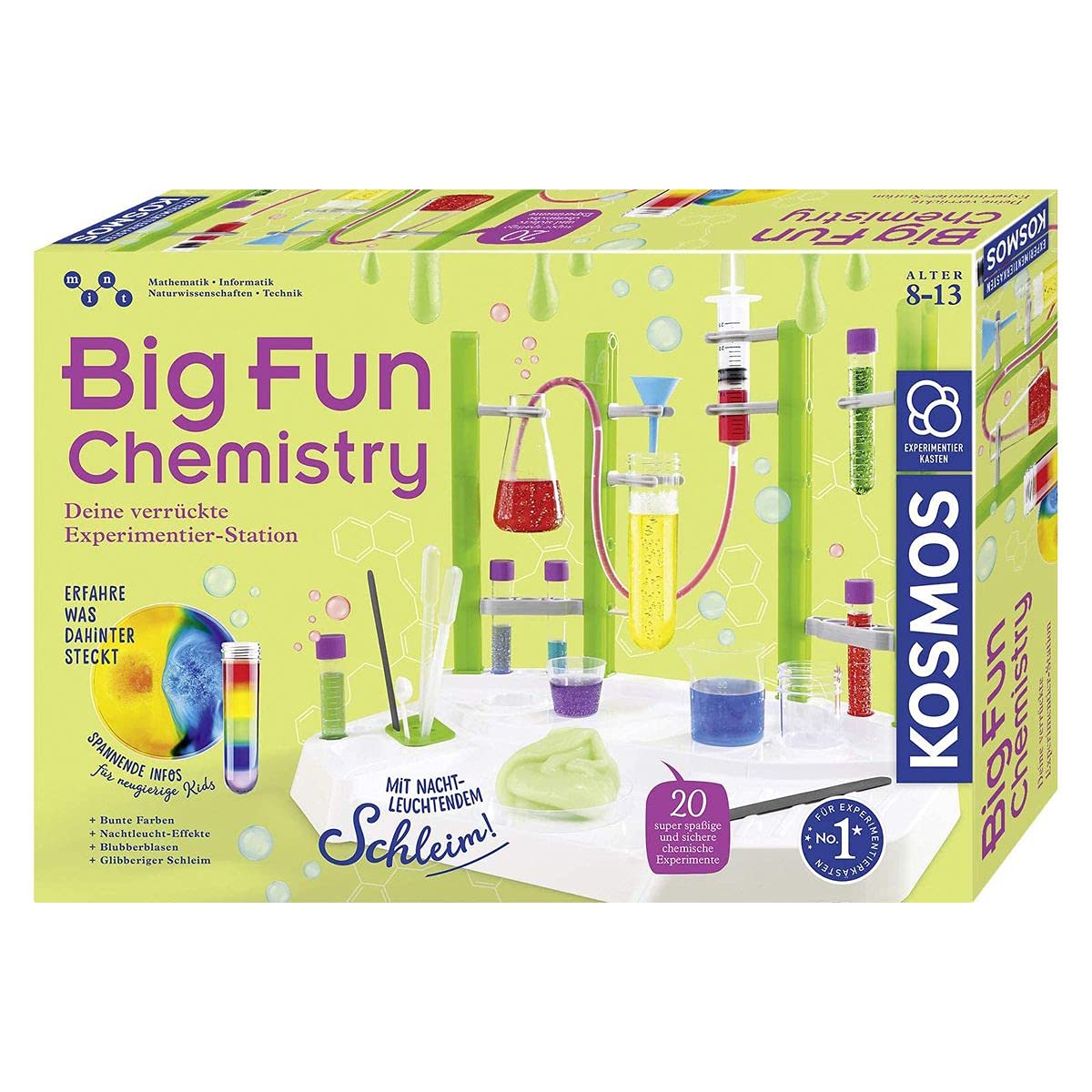 Kosmos Big Fun Chemistry: Kit d'expériences de chimie pour enfants de 8 à 13 ans - Version actuelle - Plastique - Manuel d'utilisation