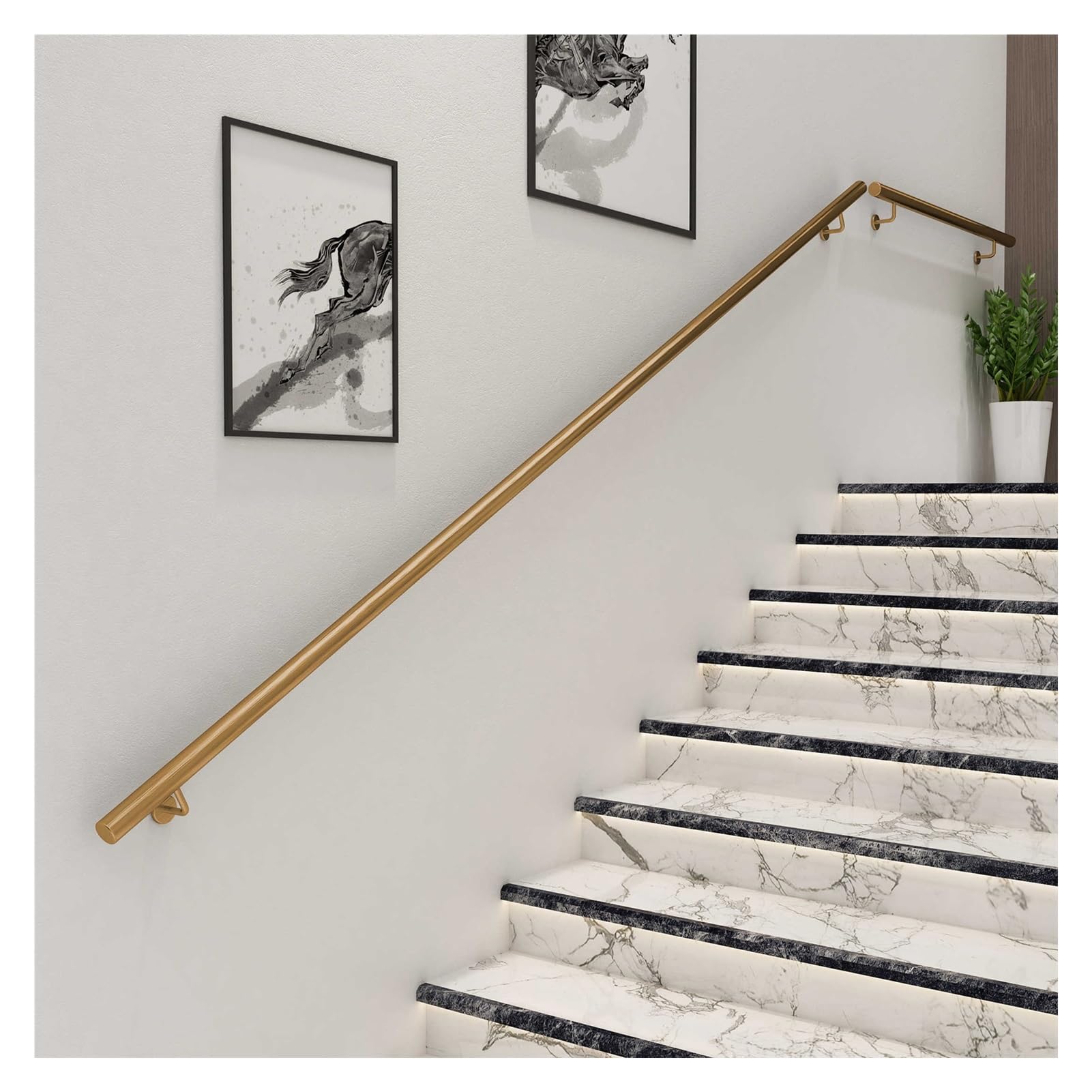 Rampe d'escalier en acier inoxydable barre d'appui pour personnes agees