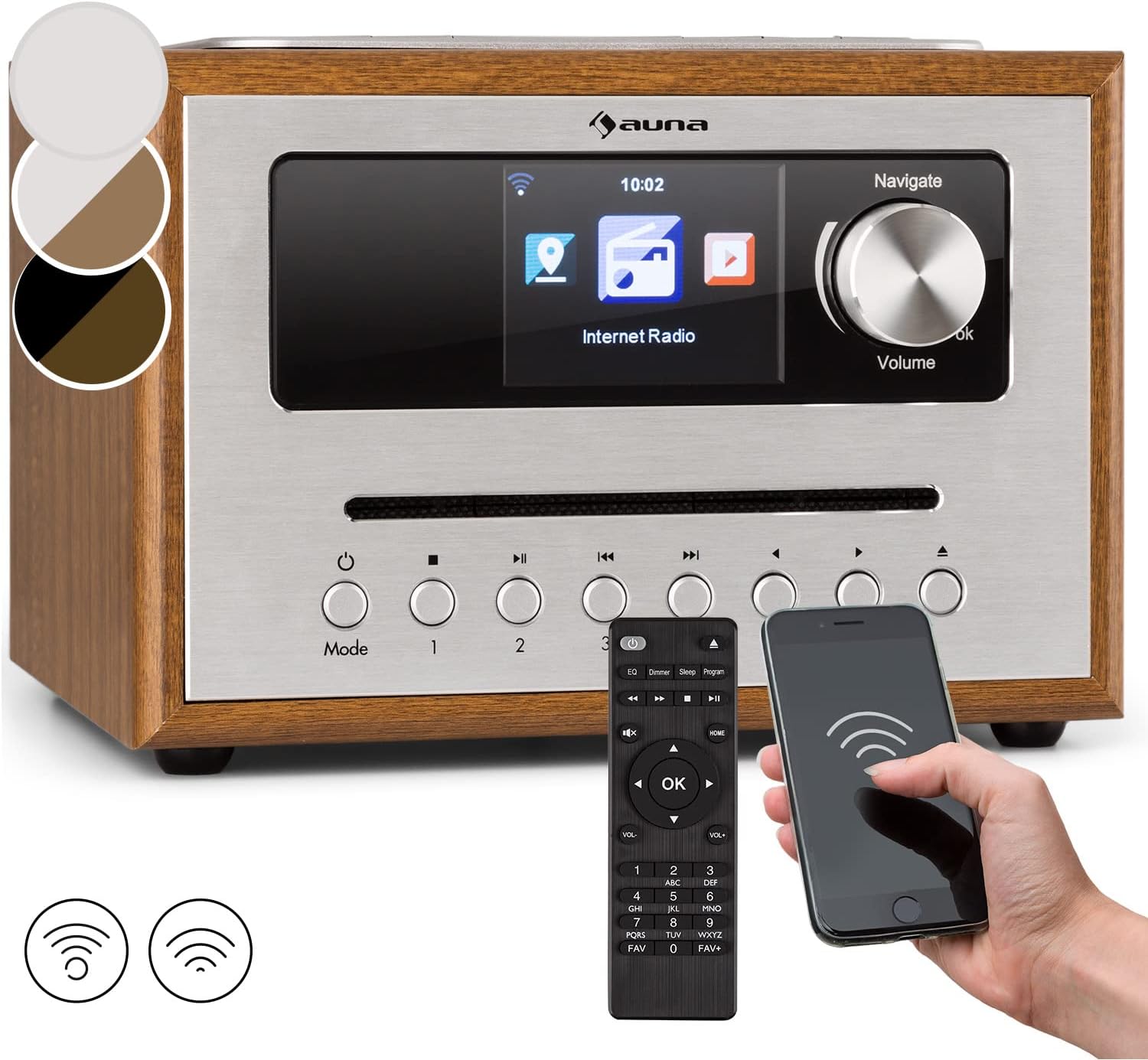 Av Receiver 5.1 Mit Dab Und Internetradio auna Silver Star DAB Radio, Internetradio mit CD, Digitales DAb Radio