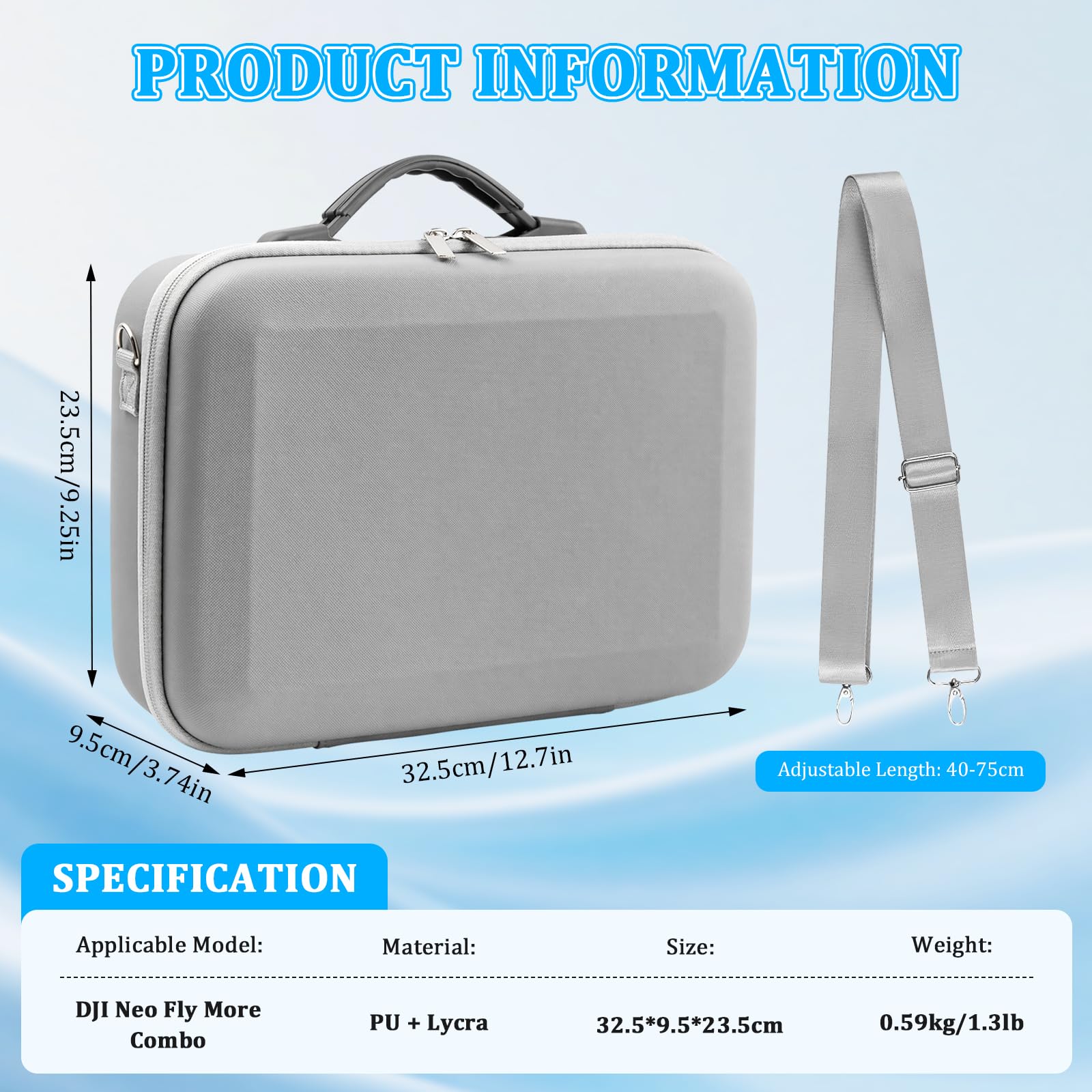 Custodia per DJI Neo 2,Borsa per DJI Neo 2,Borsa da Trasporto, Borsa di stoccaggio,per Controller RC-N3/Batteria Neo2, per Drone Stoccaggio,Proteggere