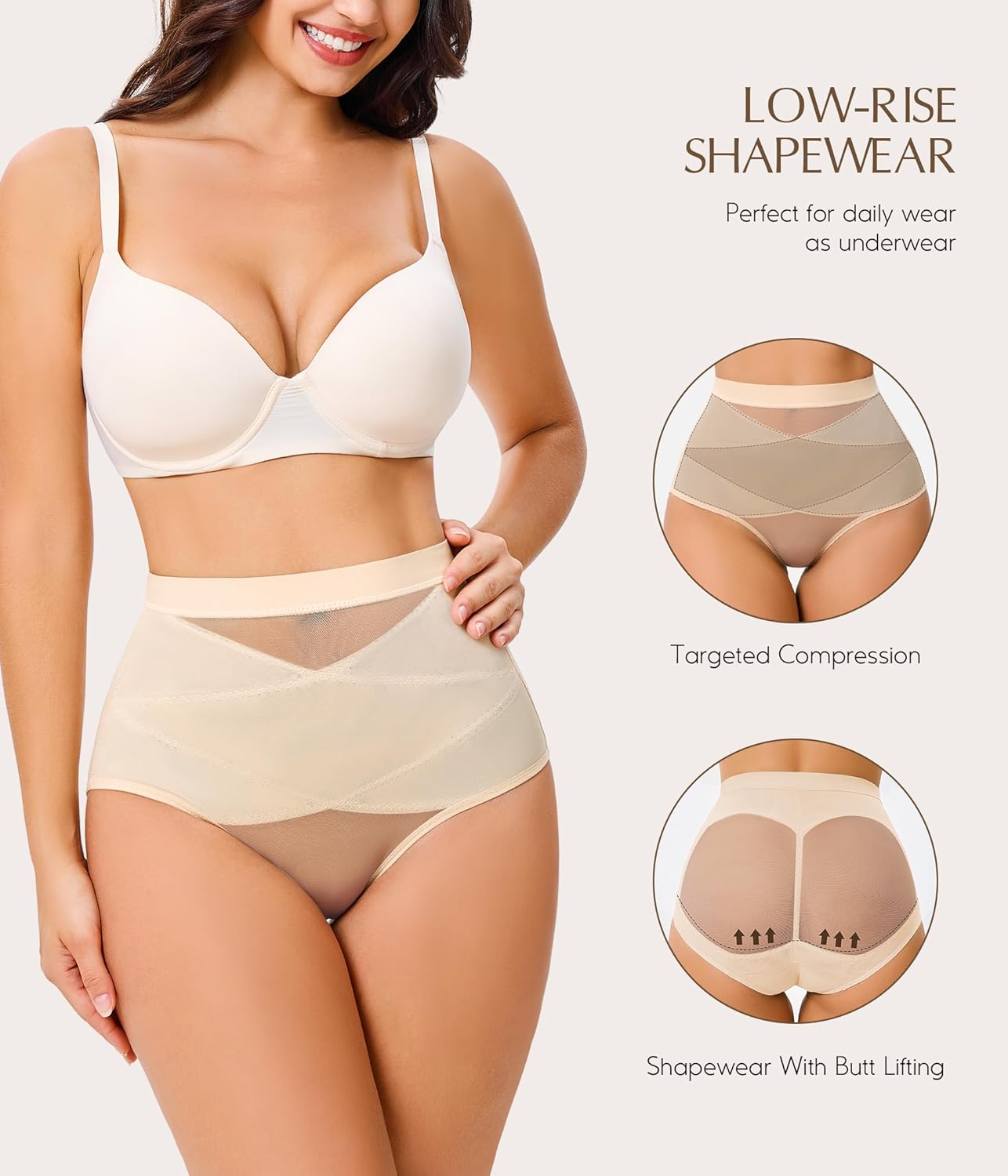 MERYOSZ Mesh Tummy Control Shapewear Panties - Seamless Underwear Shapewear for Women Faja Body Shaper Girdle - Image 4