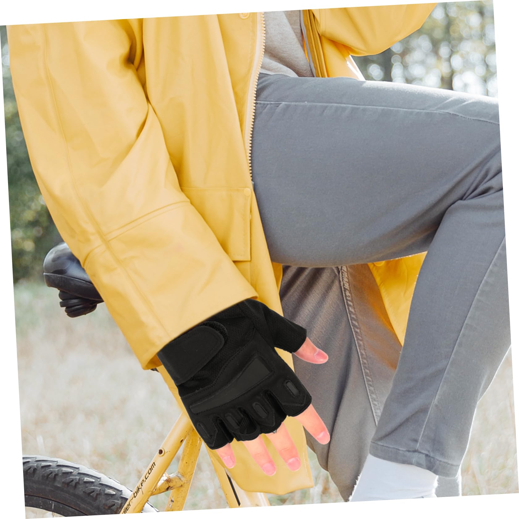 Guantes de Ciclismo Fitness Guantes Calentadores de Manos Mitones sin Respirable guantillas Gimnasio Gym Gloves Accesorios Deportivos Accesorios para Bicicletas Nylon