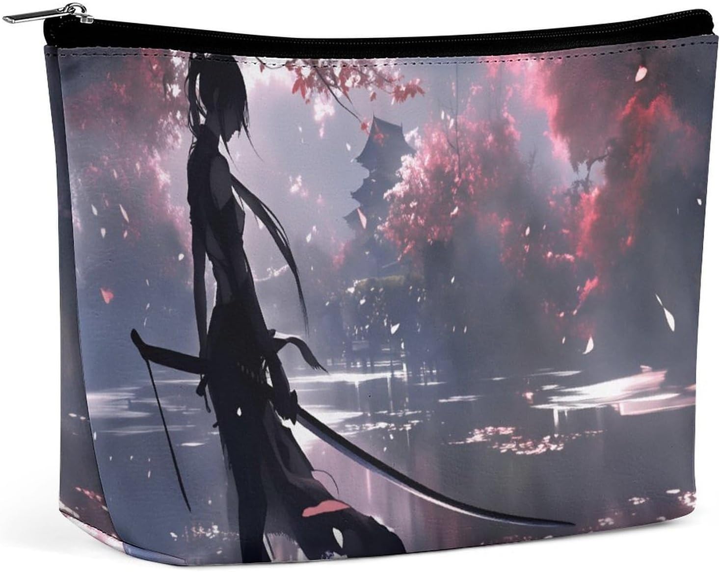 Anime Warrior Waterproof PU Leather Travel Accessories Makeup Bag Organizer Portable Zipper Pouch Small Toiletry Bag for Women Men