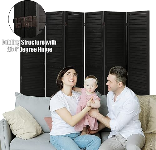 Miniatura 29 de ECOMEX Divisor de habitación de 8 paneles totalmente montado, divisor de habitación de madera de 5.6 pies, separadores de habitación y pantallas de