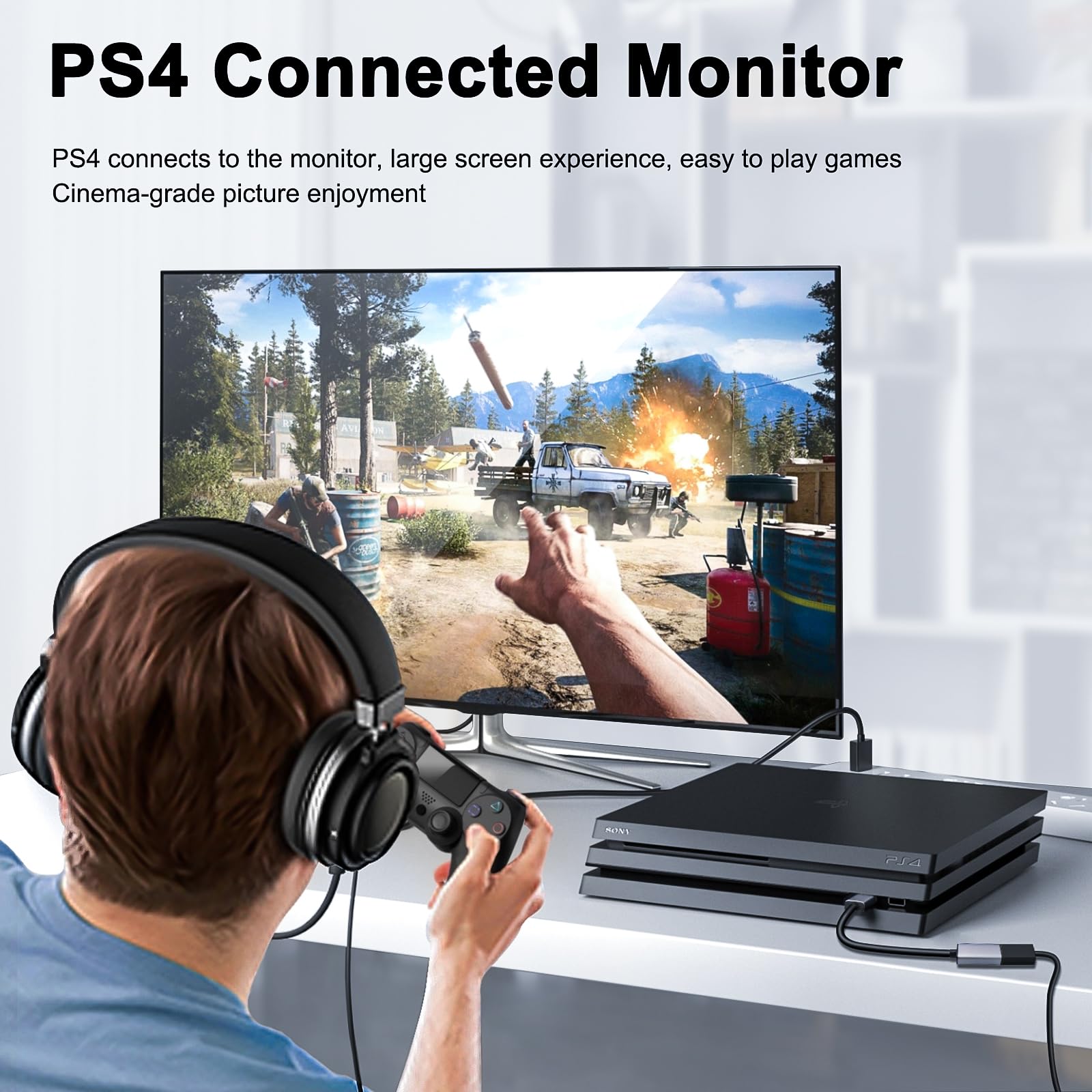 Kumiho Adattatore da HDMI a DisplayPort 4K60Hz ad alta velocità HDMI maschio a porta display femmina cavo convertitore per PC Scheda grafica Laptop PS5/4