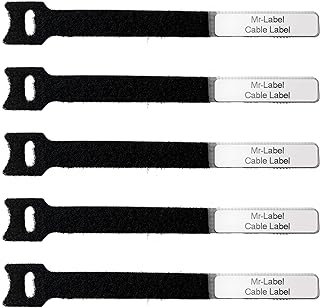Mr-Label -1/2" Write on Cinch Straps - Reusable Fastening Cable Straps - Identify Quickly Cord Labels – Cable Organizer- for Data Centers|Telecom|MRO| Audio/Video Applications (50)