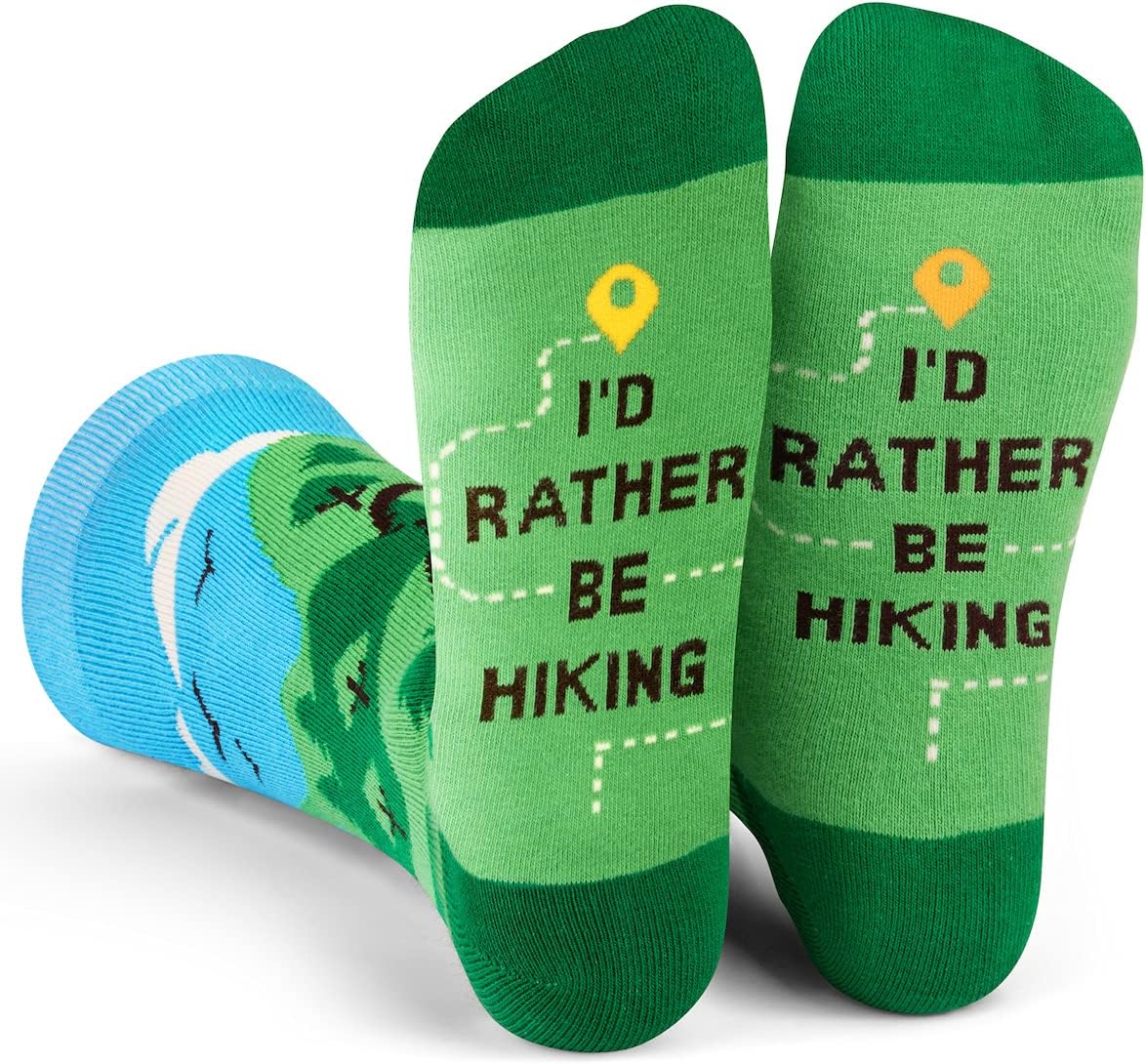 Outdoors Socks - Hiking and camping gifts for men and women - Great for nature lovers - Holiday or birthday gift