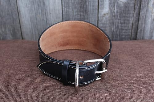 Miniatura 4 de Viking, Celtic Knot, Norse, Nordic, Scandinavian, Adjustable Leather Collar, Padded Leather Dog Collar, Handmade 3D Genuine Leather Dog Collar,