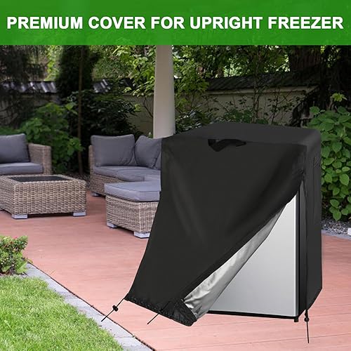 Miniatura 6 de Cubierta para refrigerador, cubierta impermeable y a prueba de polvo para proteger congeladores verticales  refrigerador de bebidas, adecuada para