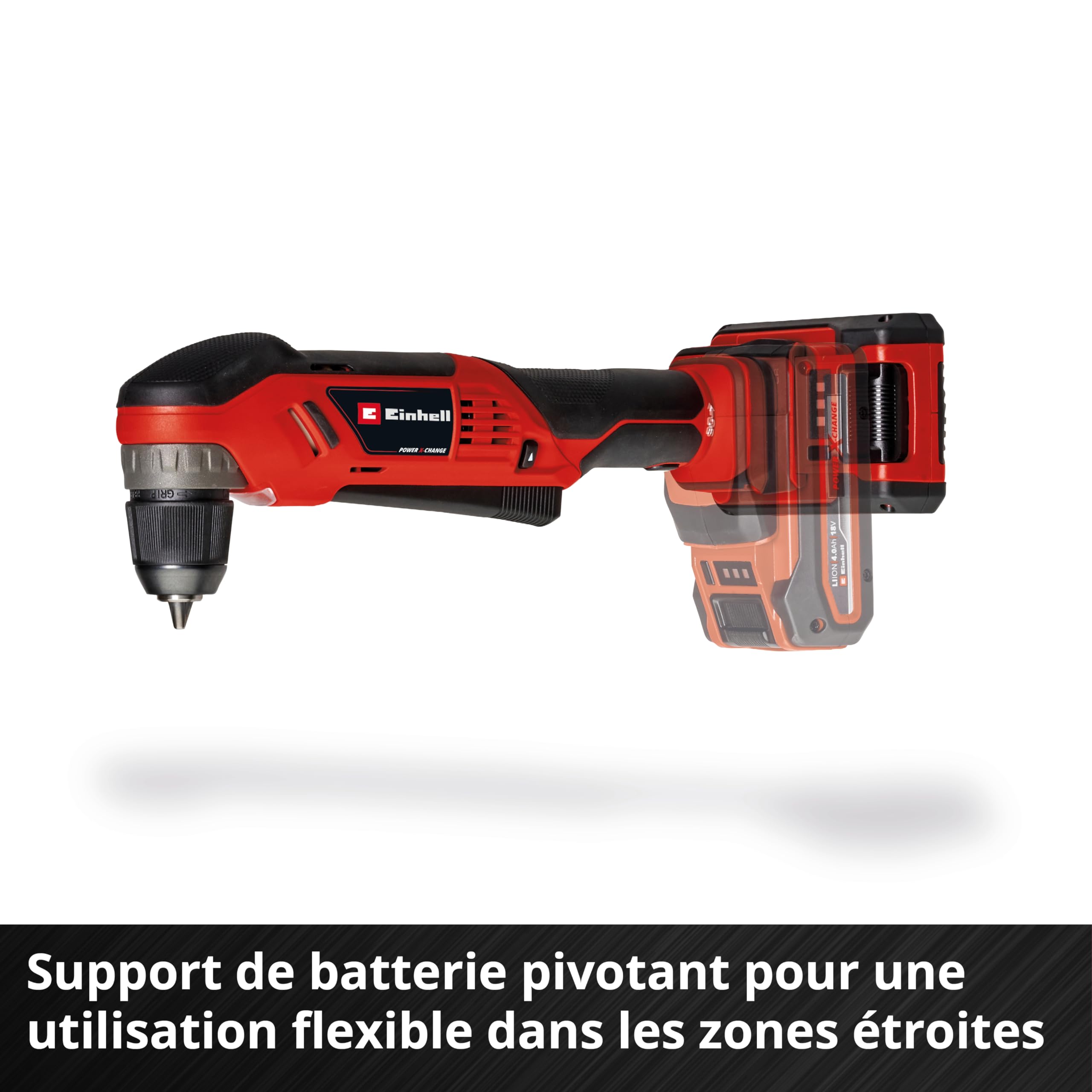 Einhell Perceuse-visseuse d’angle sans fil TE-AD 18 Li-Solo