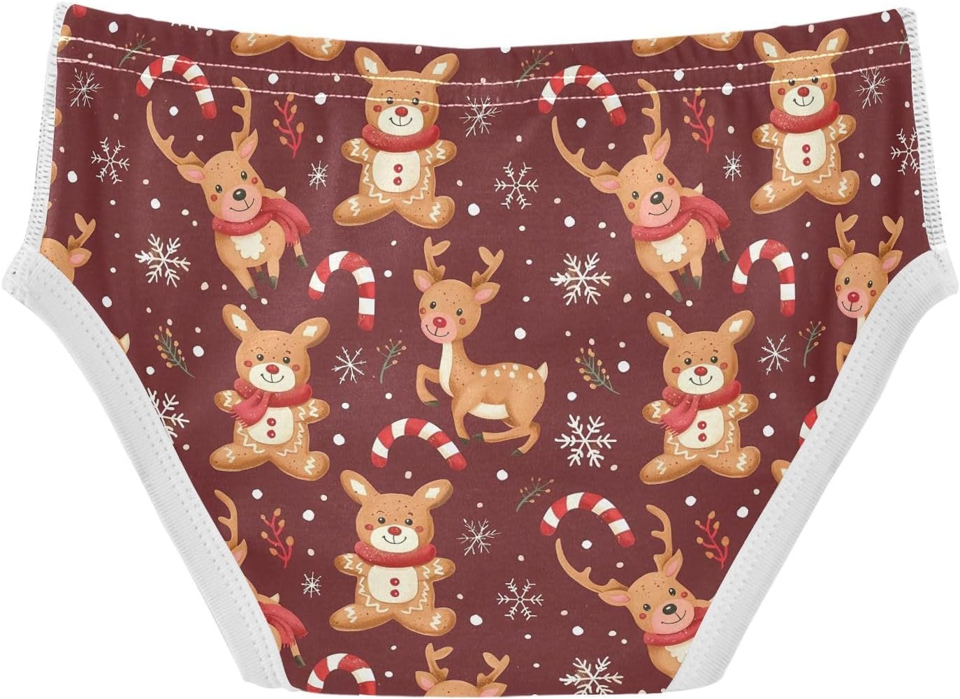 visesunny Boys Cotton Underwear Red Reindeer Gingerbread Printed Toddler Soft Training Briefs Size 2T-8Y for Kids