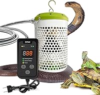 SYSAI 100W Ceramic Heat Lamp for Reptiles with Thermostat & Chew-Proof Cord - Safe Warmth for Bearded Dragons, Snakes, Turtles
