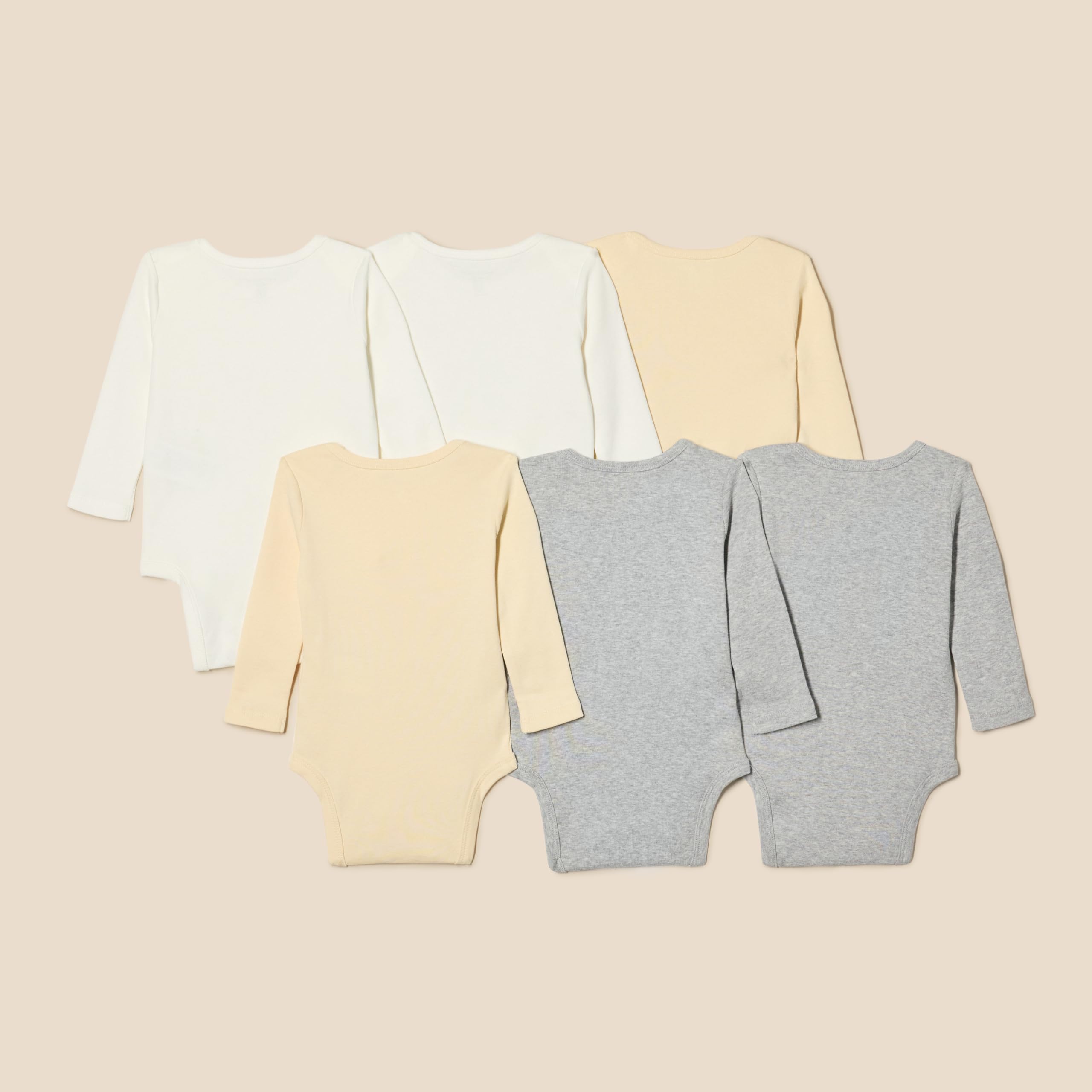 Amazon Essentials Body a Maniche Lunghe, Pacco da 6