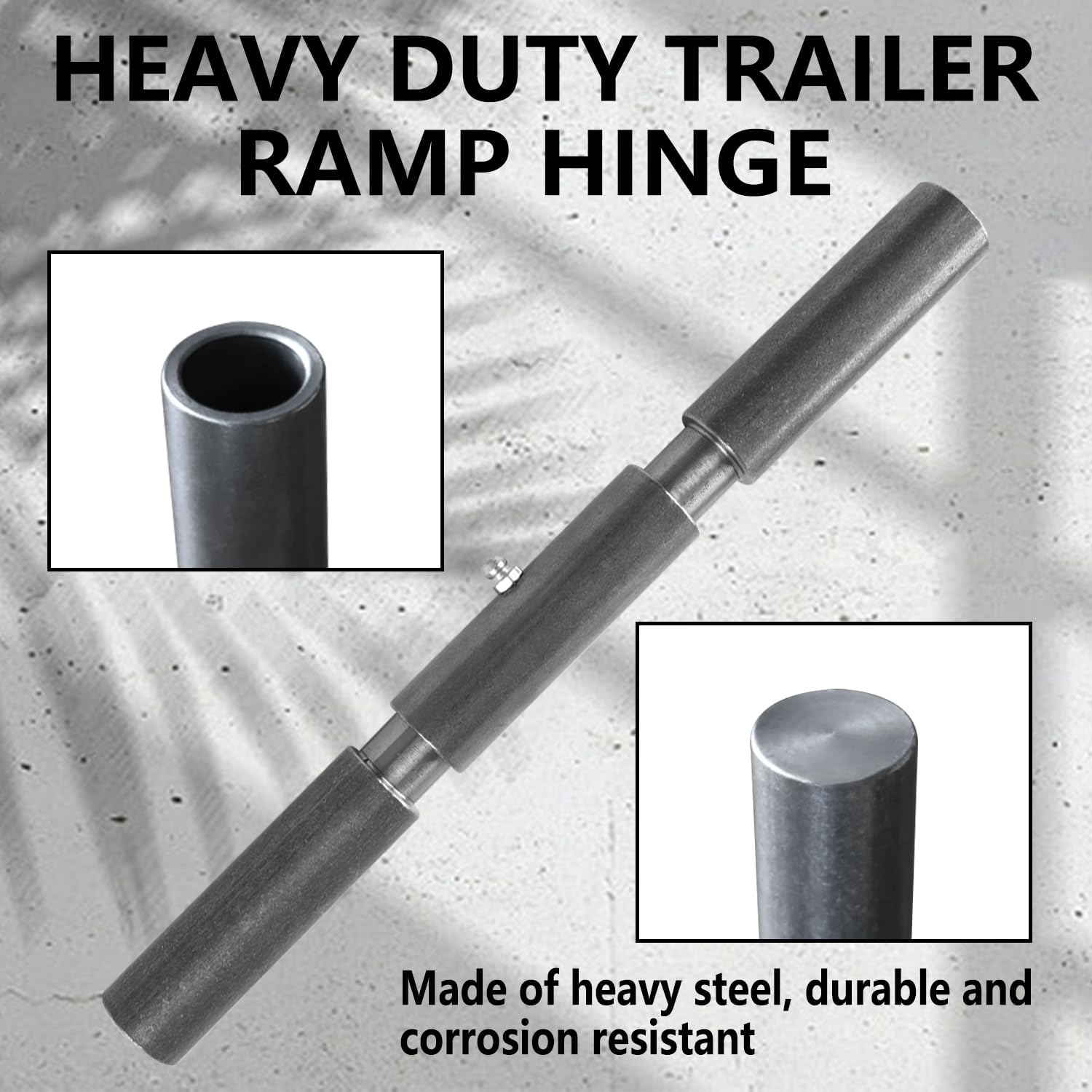 4Pack 10 Inch Weld On Trailer Ramp Hinge, 10“ Steel Heavy Duty Greasable Ramp Door Hinges，Black