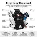 WHITEDOT SPORTS Eleanor Duffle Backpack Cricket Kitbag – Large Black Professional Cricket Bag with Dedicated Bat Pocket for Juniors gallery image