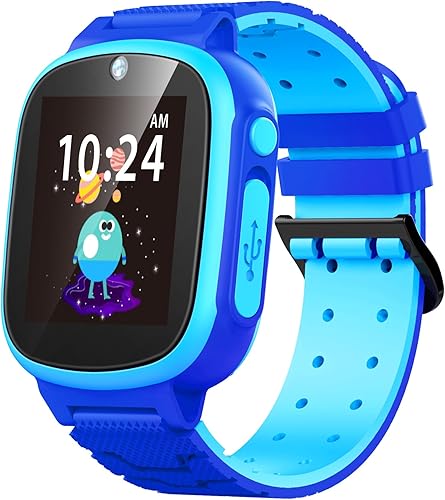 Reloj de regalo para niños de 8 a 10 años, relojes inteligentes, pantalla táctil HD con 20 juegos de rompecabezas, cámara, video, calculadora de