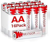 Vista 1 de BEVIGOR Lithium Batteries AA Size 16 Pack 1.5V Longer Lasting Double A Battery for Security Alarm System, Remote Controlled Vehicle