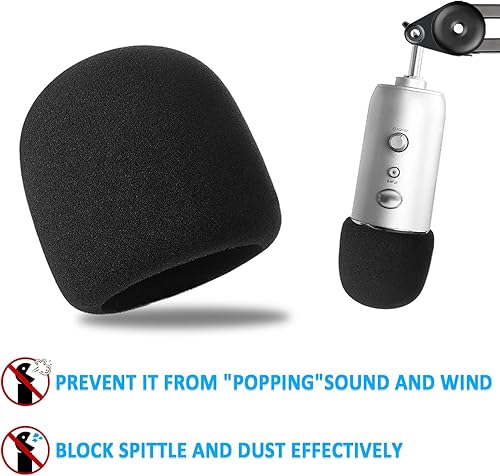 Miniatura 9 de Blue Yeti - Soporte de micrófono con cubierta de espuma para parabrisas - Soporte de brazo de micrófono con filtro pop compatible con Blue Yeti,