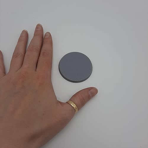 Miniatura 9 de Bases grises de plástico en miniatura - Circular, para juego de rol - Mesa de mesa - Wargames Tables (4 X 3.150 in (Prime))