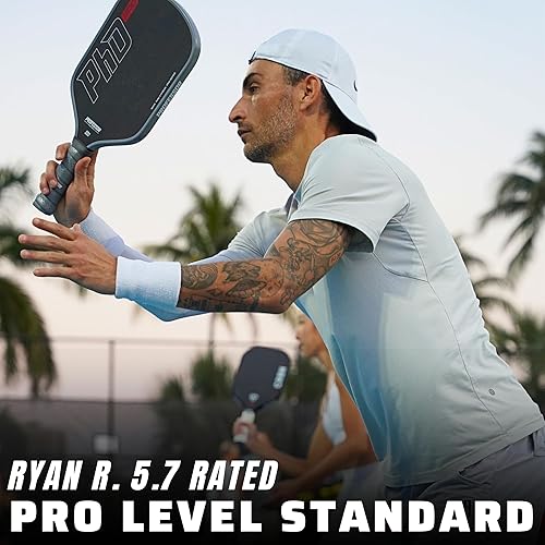 Miniatura 4 de Professor PhD Pala de Pickleball de Fibra de Carbono Premium en Bruto - Aprobada por USA Pickleball - Núcleo en Forma de Panal - Potencia y Control