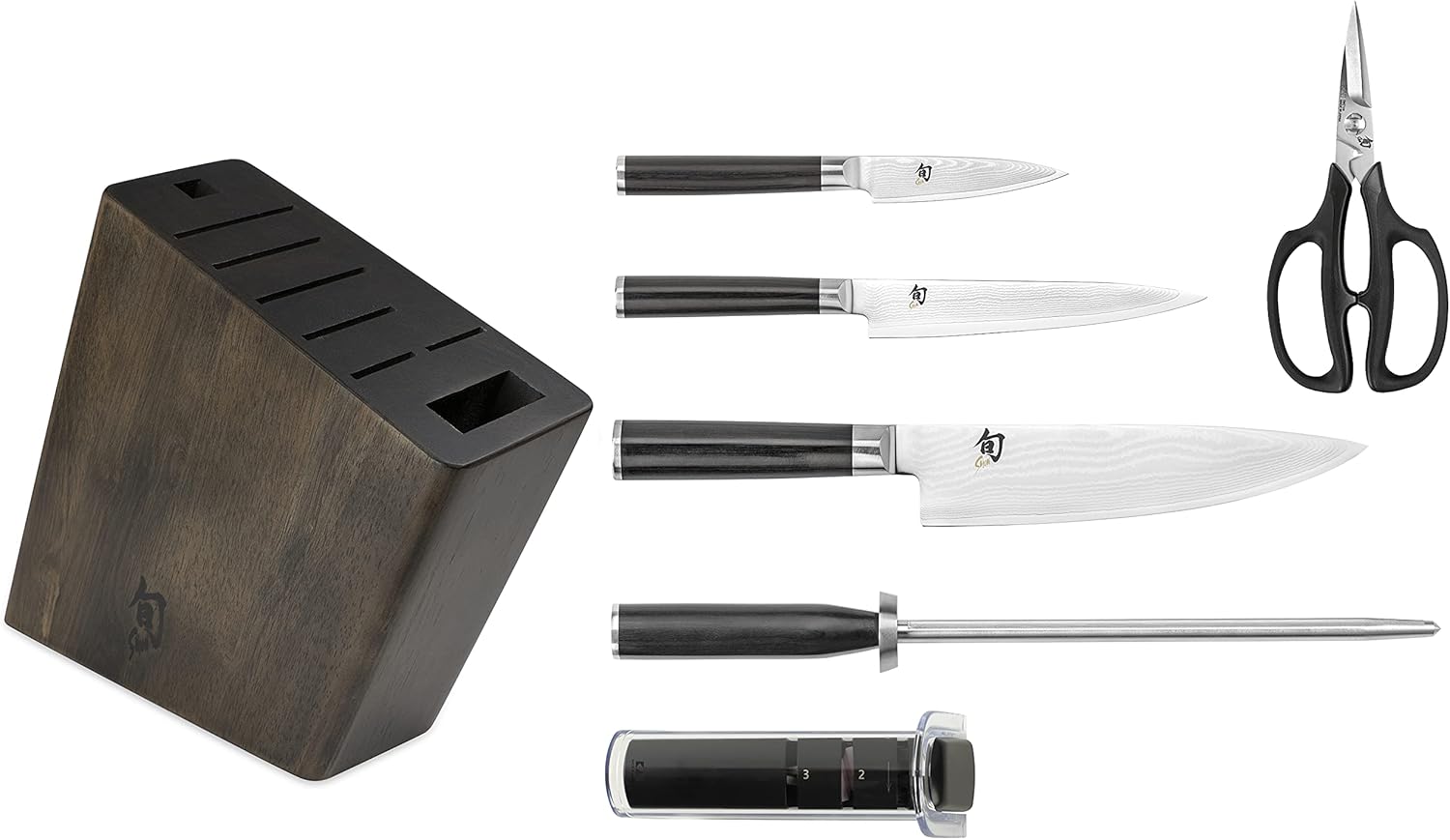 7 Piece Set With Sharpener