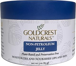Non-Petroleum Jelly – Organic & Natural Multi-Purpose Moisturizer for Dry Skin & Lips – Vegan, Cruelty-Free, Non-Toxic – 3 oz