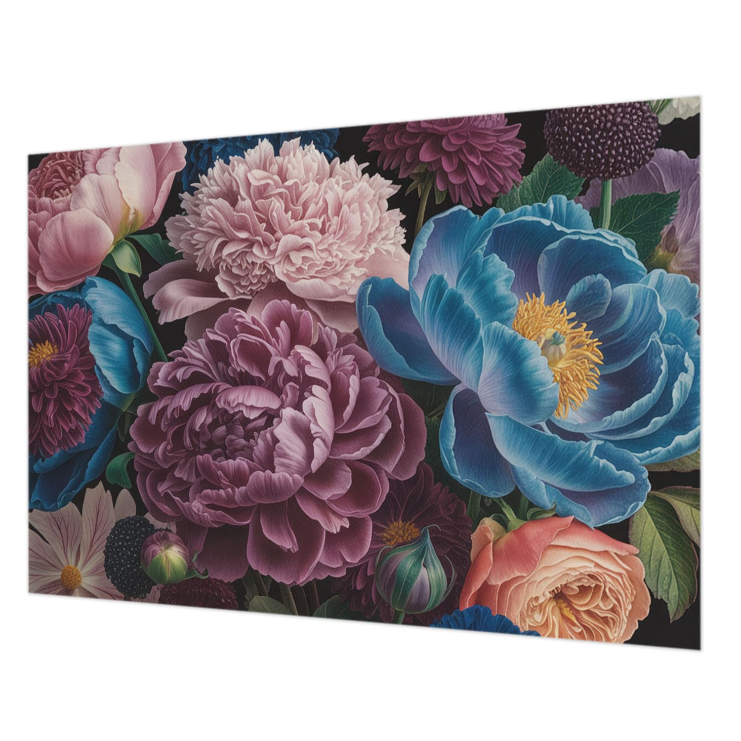 Tapisserie intissée de salon pour créer un mur d'accent floral