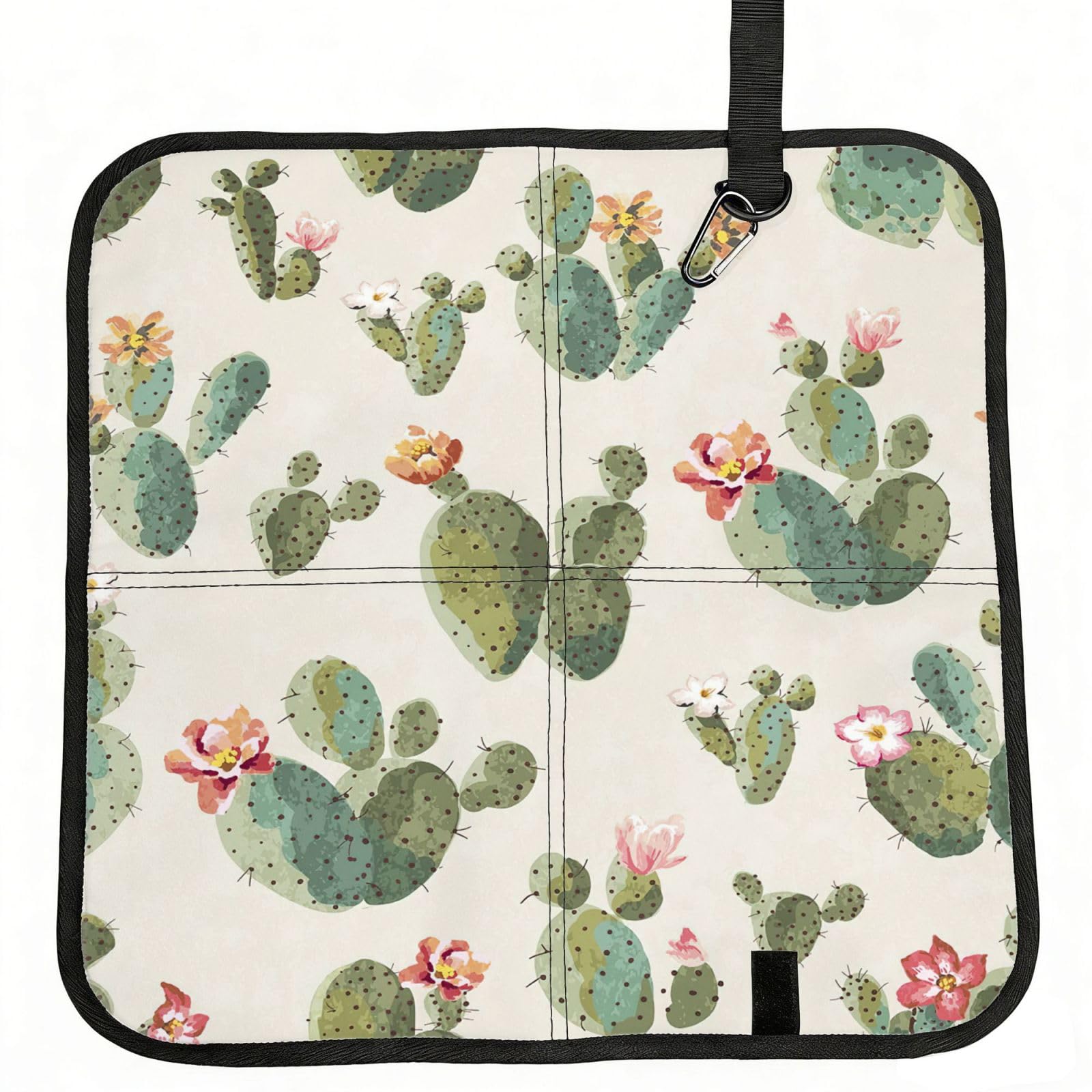 AYYQWE Cute Cactus Print Foldable Seat Cushion Portable Chair Pad Office Commuting Picnic Camping Outdoor