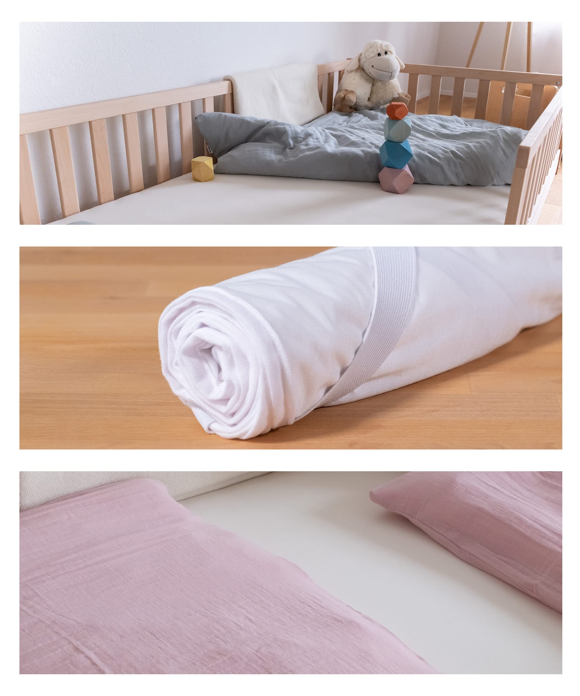 Ehrenkind® wasserdichte Matratzenauflage 60x120 cm, Matratzenschoner Kinderbett aus Tencel™ Lyocell, atmungsaktiv, knisterfrei, PU-Membran, Oeko-Tex Zertifiziert